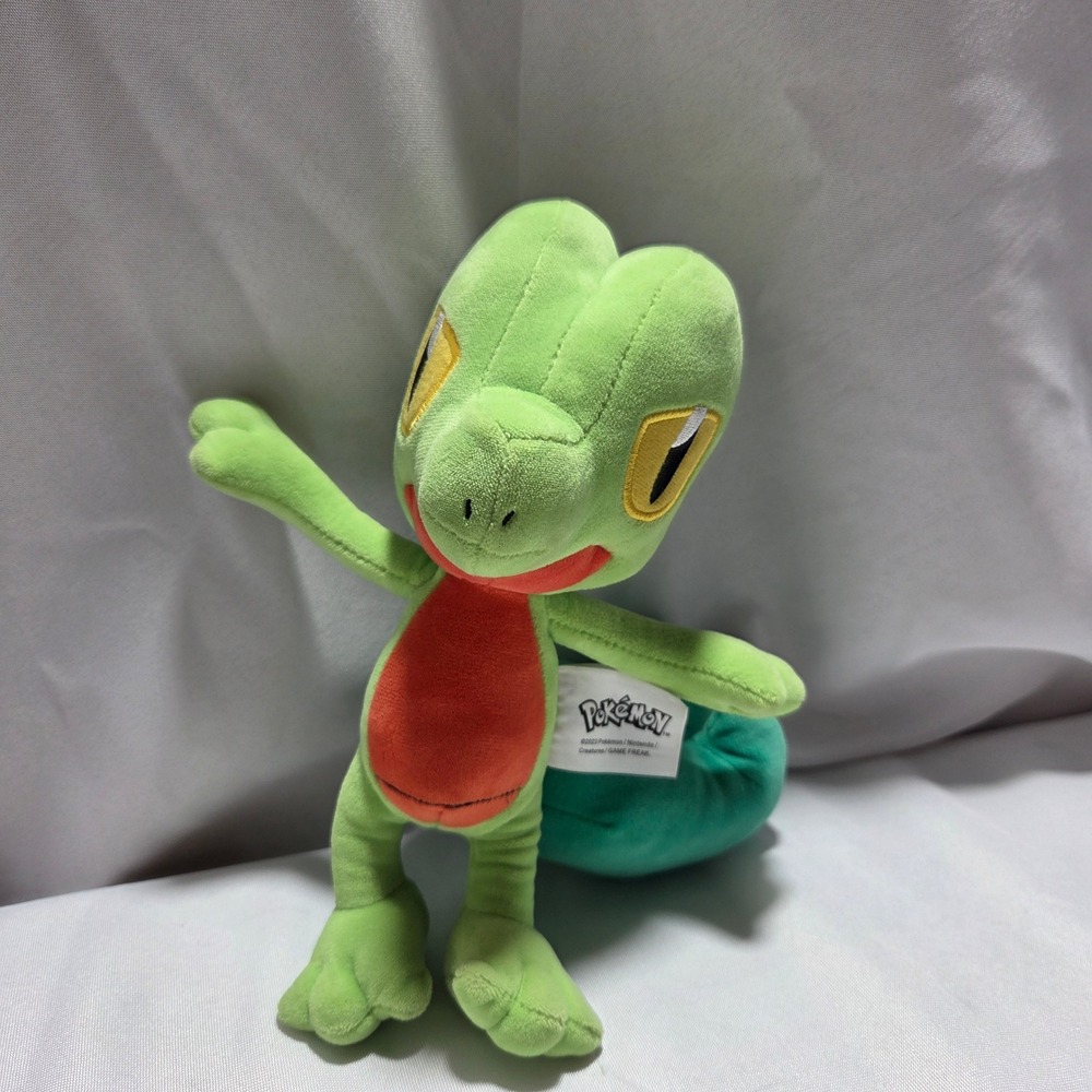 Pokemon Treecko Plush 2023 Jazwares Nintendo Grass Type Starter Stuff Toy Green